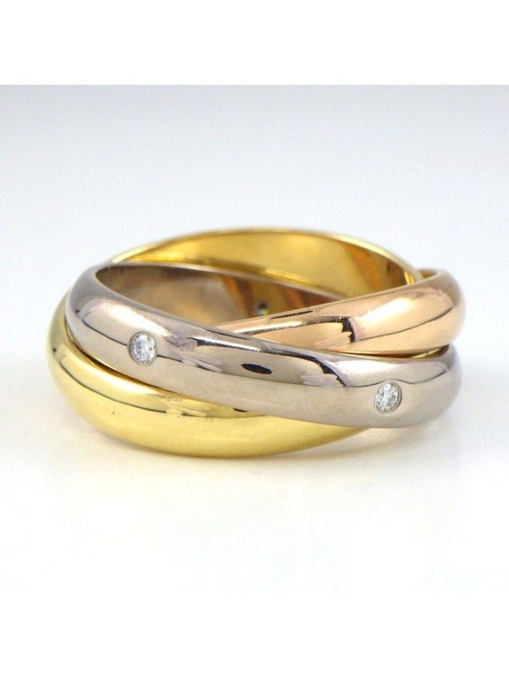 Cartier Ring Trinity Classic Model Three Color Diamond - Picture 2 of 11